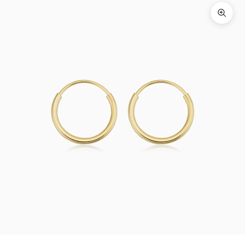 Oradina Easy Day Petite Hoops in 14k Solid Gold